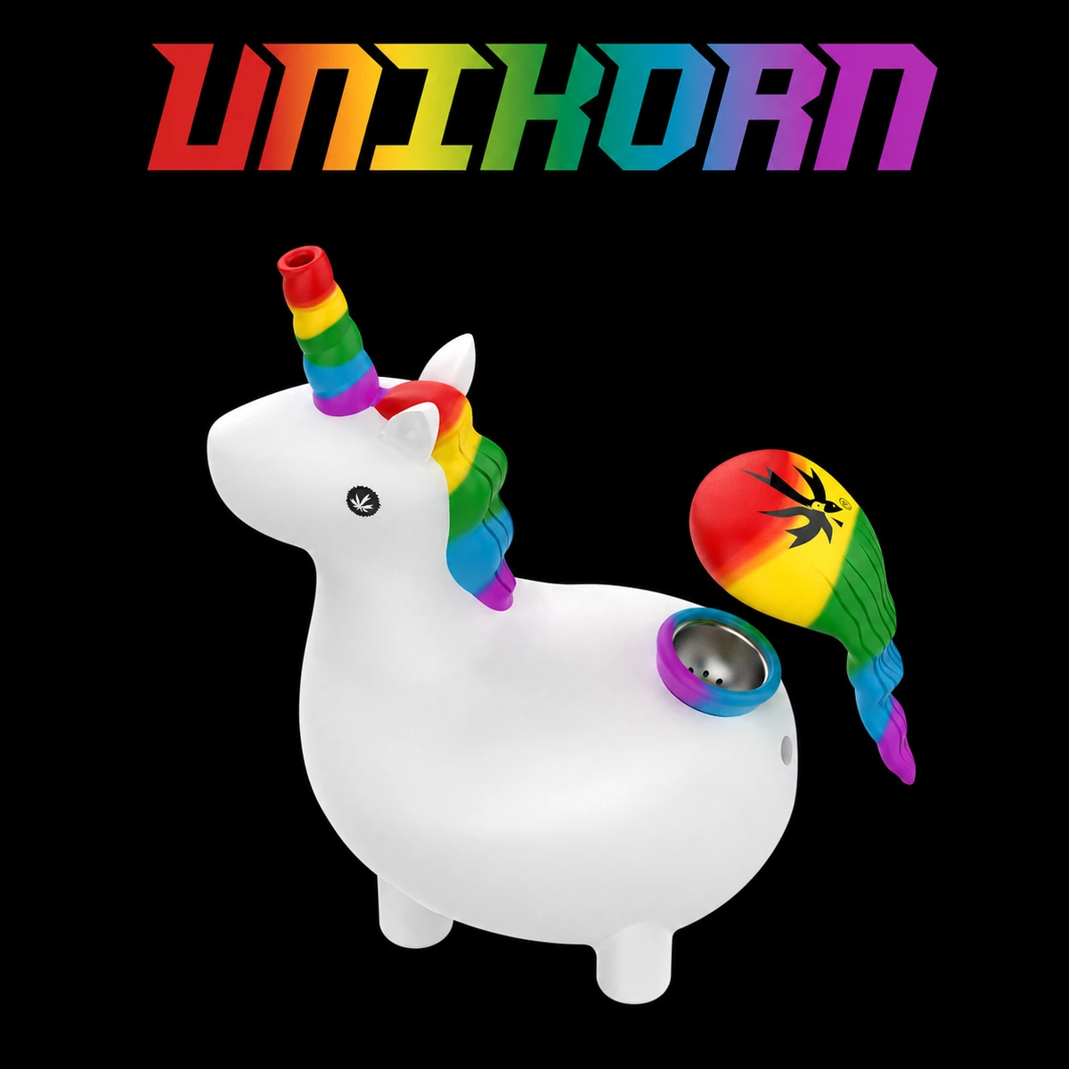 PieceMaker UniKorn Silicone Water Pipe — Rainbow — product photo 1