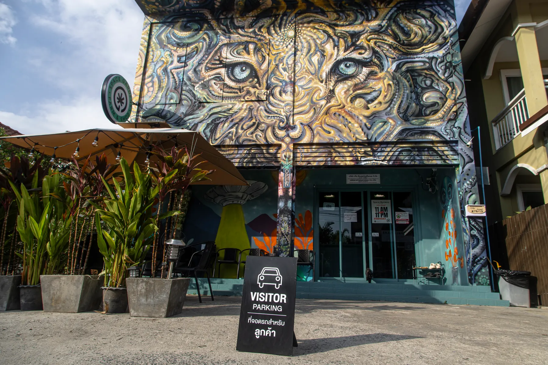 Visitor parking at Space Gardens Bang Tao
