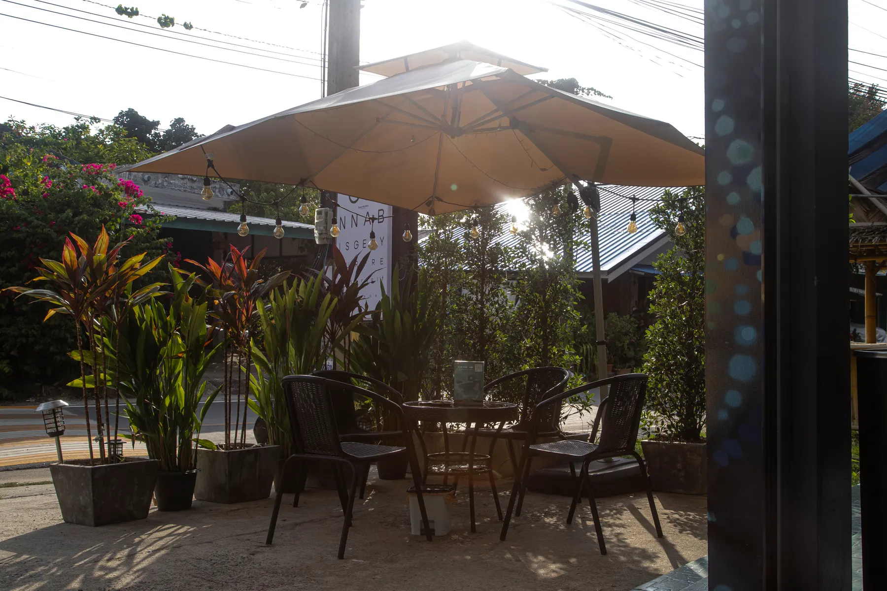 Outdoor seating area at Space Gardens Bang Tao