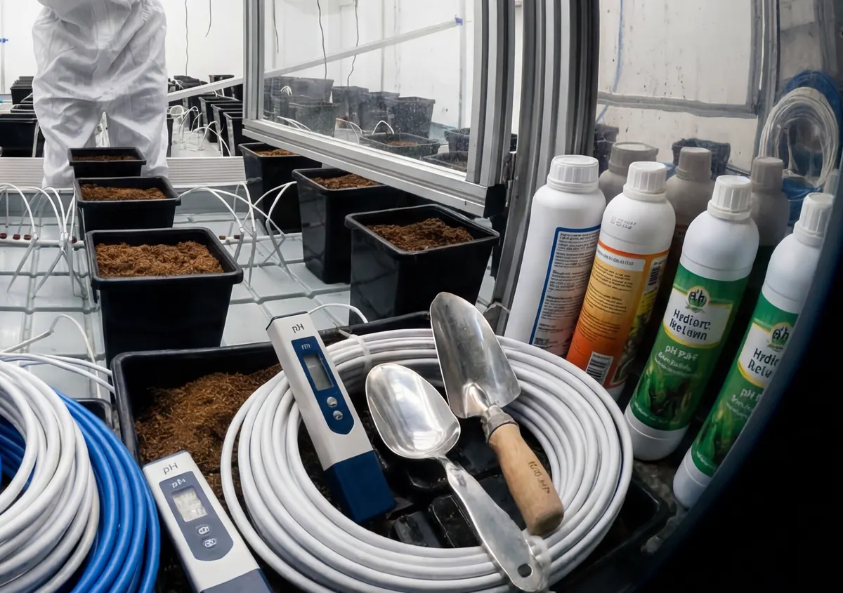 Environmental monitoring equipment at Space Gardens Farm