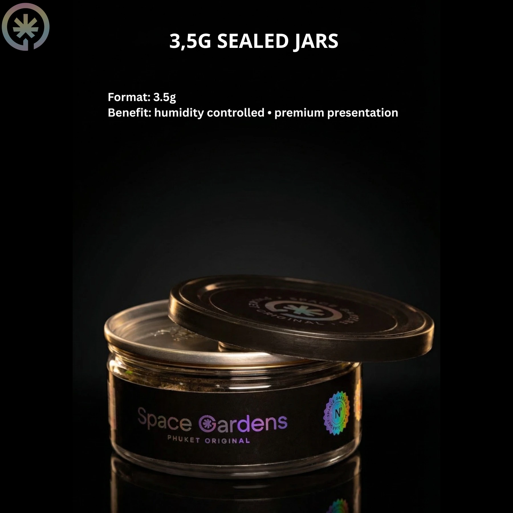 Space Gardens 3.5g sealed flower jar
