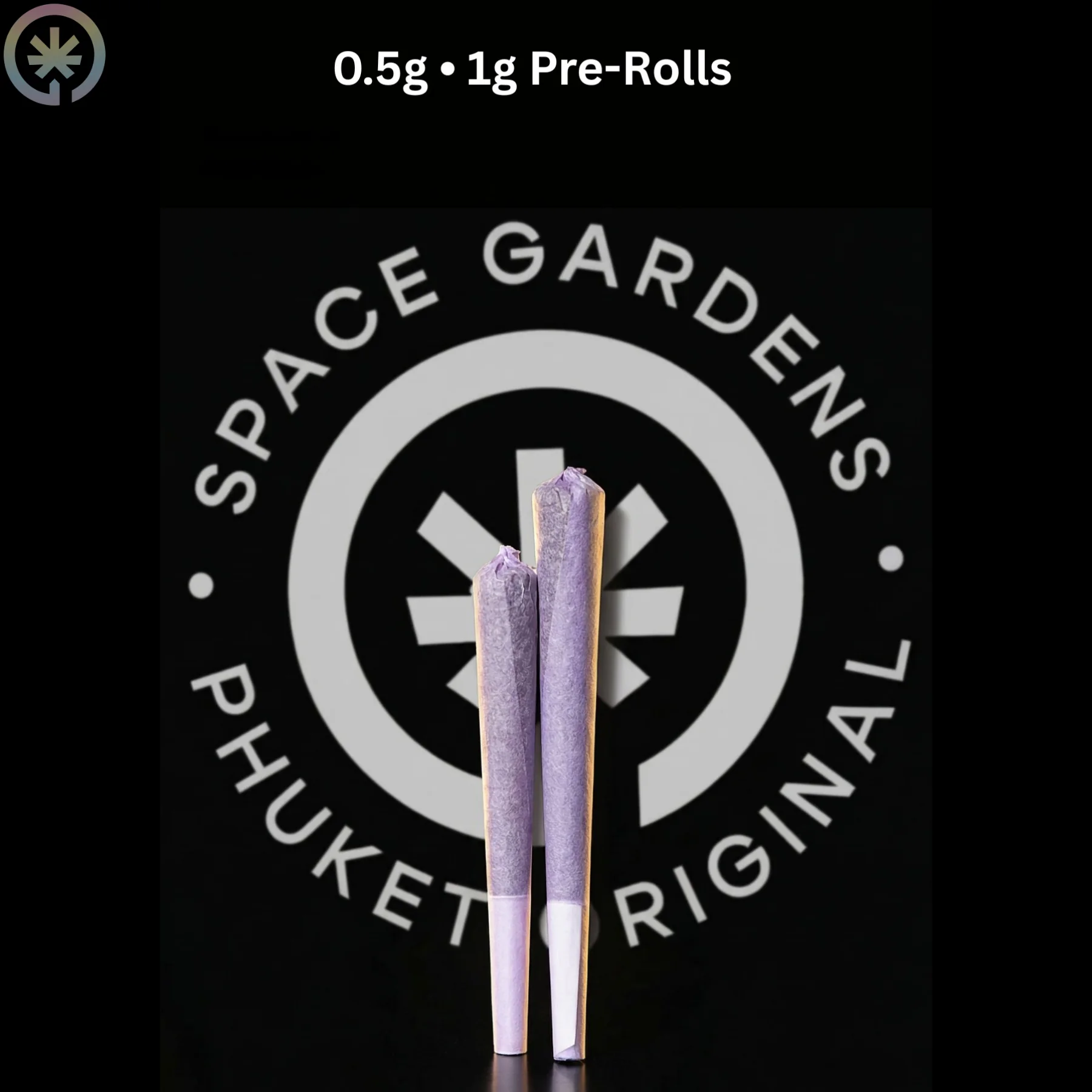 Space Gardens 0.5g and 1g pre-roll formats in Phuket