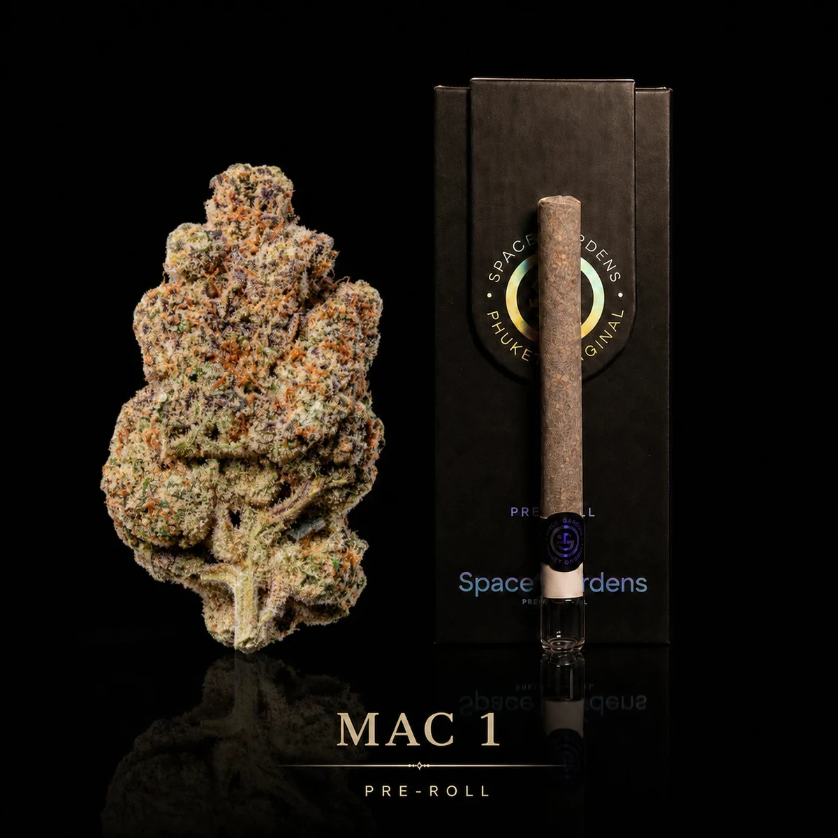 M.A.C 1 pre-roll in Phuket with flower and Space Gardens pack
