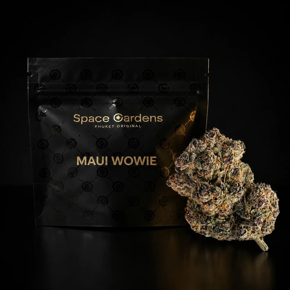 Maui Wowie Cannabis Flower close up at Space Gardens Phuket